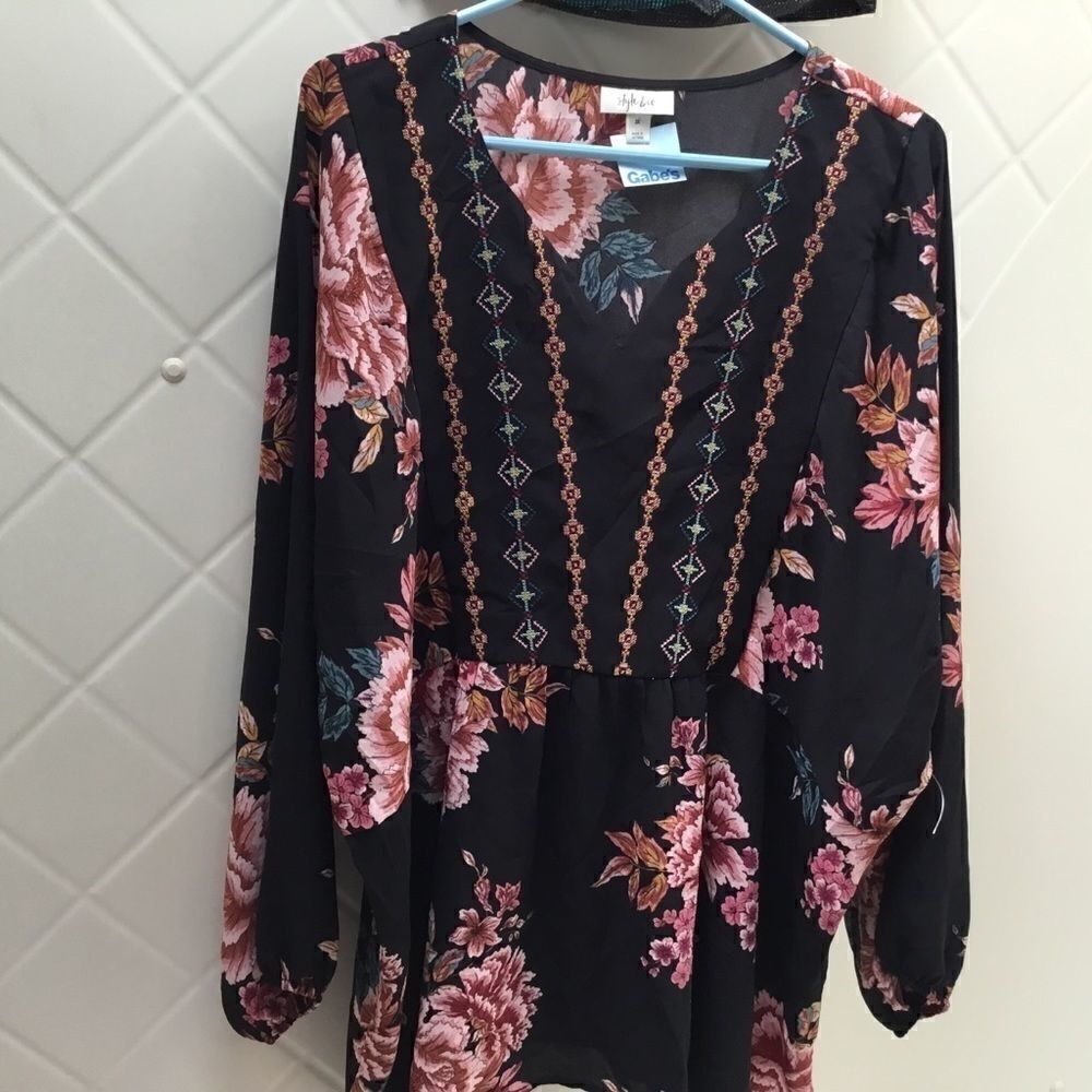 NWT Style & Co.  3/4 Sleeve Floral Print Size 3X